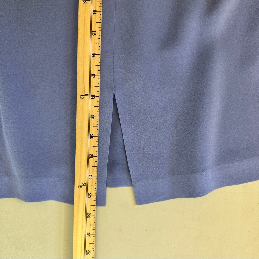 Maggy London 100% Silk 2-Piece Sz 12 Skirt Suit Periwinkle Lined MOB Formal - Picture 15 of 16